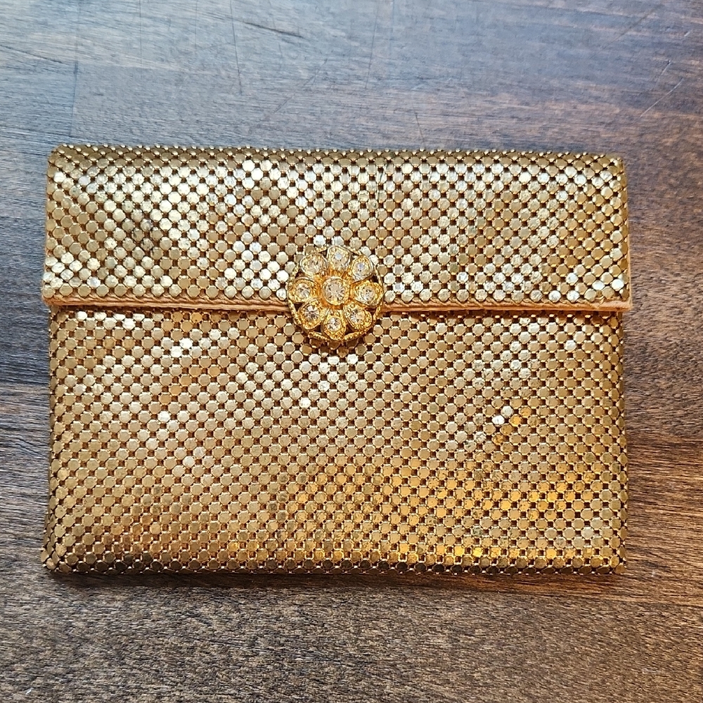 Vintage Mesh Whiting & Davis Gold Clutch Bag